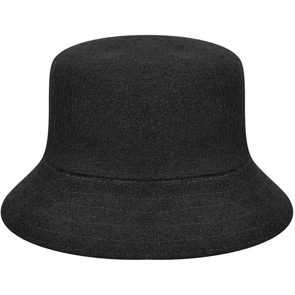 Kangol Bermuda Terry Black White Logo Boonie Bucket Hat Unisex Adult Size Medium